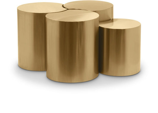 Meridian Furniture - Dimple Gold Coffee Table - 4Pc - 99081Gold-4A veiw 1