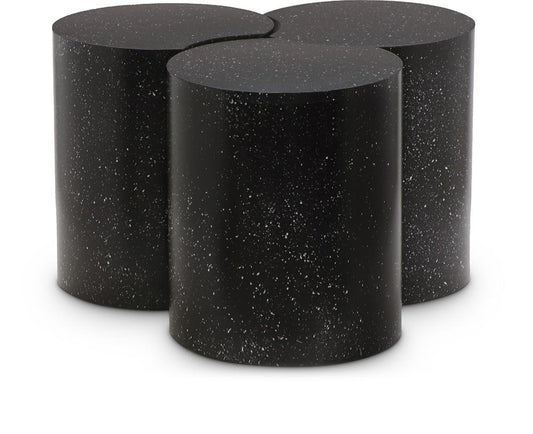Meridian Furniture - Dimple Black Coffee Table - 3Pc - 99084Black-3C veiw 1