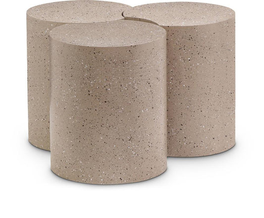 Meridian Furniture - Dimple Taupe Coffee Table - 3Pc - 99084Taupe-3C veiw 1