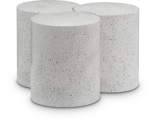 Meridian Furniture - Dimple White Coffee Table - 3Pc - 99084White-3C veiw 1