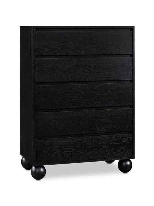 Meridian Furniture - Kent Black Chest - KentBlack-CH veiw 1