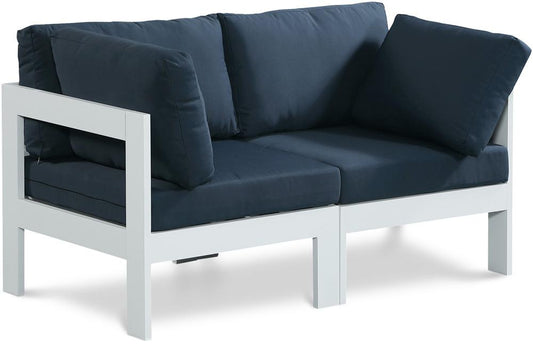 Meridian Furniture - Nizuc Navy Water Resistant Fabric Outdoor Patio Modular Sofa - 2Pc - 375Navy-S60A veiw 1