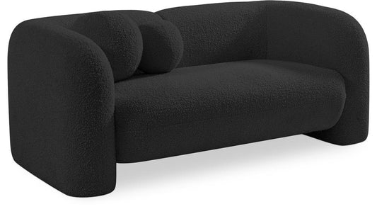 Meridian Furniture - Emory Black Boucle Fabric Loveseat - 139Black-L veiw 1