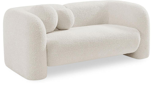 Meridian Furniture - Emory Cream Boucle Fabric Loveseat - 139Cream-L veiw 1
