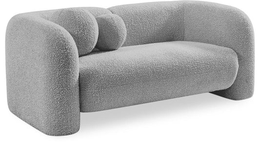 Meridian Furniture - Emory Grey Boucle Fabric Loveseat - 139Grey-L veiw 1