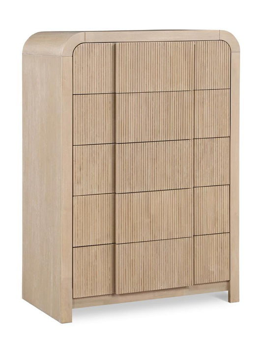Meridian Furniture - Fluted Natural Chest - 314Natural-CH veiw 1
