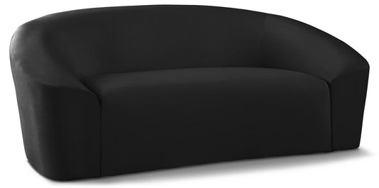 Meridian Furniture - Riley Black Velvet Loveseat - 610Black-L veiw 1