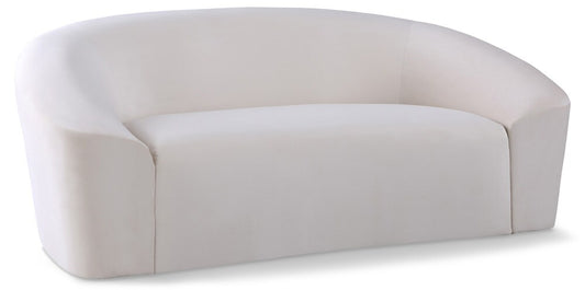 Meridian Furniture - Riley Cream Velvet Loveseat - 610Cream-L veiw 1