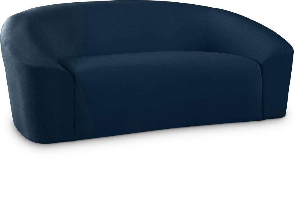 Meridian Furniture - Riley Navy Velvet Loveseat - 610Navy-L veiw 1