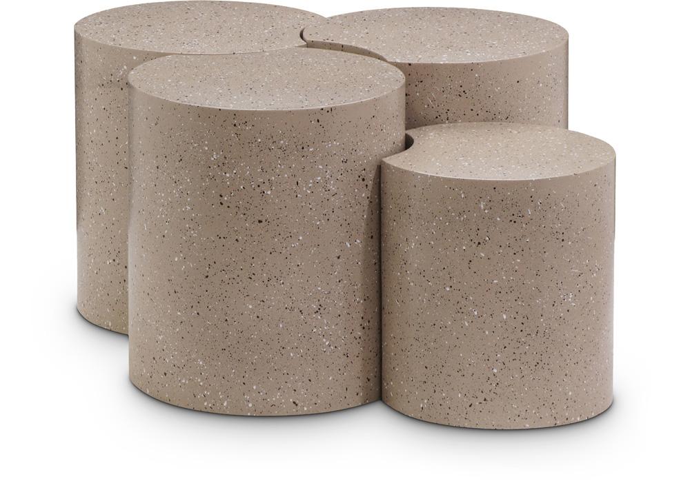 Meridian Furniture - Dimple Taupe Coffee Table - 4Pc - 99084Taupe-4A veiw 1