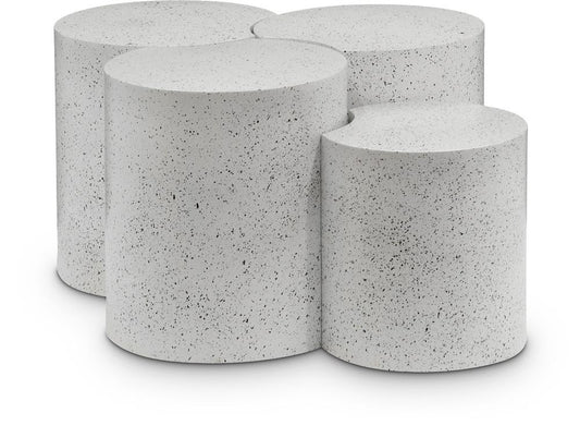 Meridian Furniture - Dimple White Coffee Table - 4Pc - 99084White-4A veiw 1