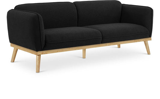 Meridian Furniture - Nolita Black Boucle Fabric Sofa - 159Black-S veiw 1