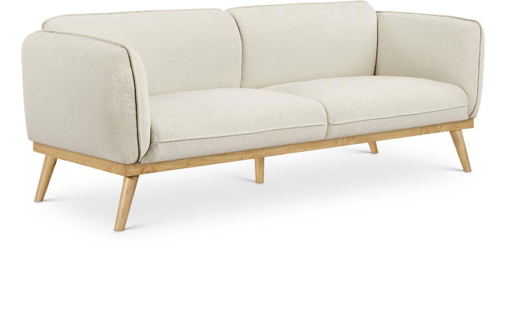 Meridian Furniture - Nolita Cream Boucle Fabric Sofa - 159Cream-S veiw 1