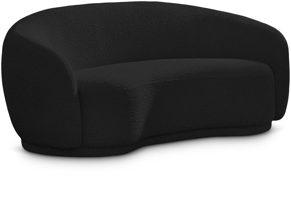 Meridian Furniture - Hyde Black Boucle Fabric Loveseat - 693Black-L veiw 1