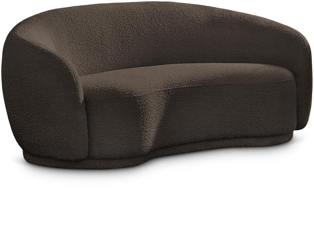 Meridian Furniture - Hyde Brown Boucle Fabric Loveseat - 693Brown-L veiw 1