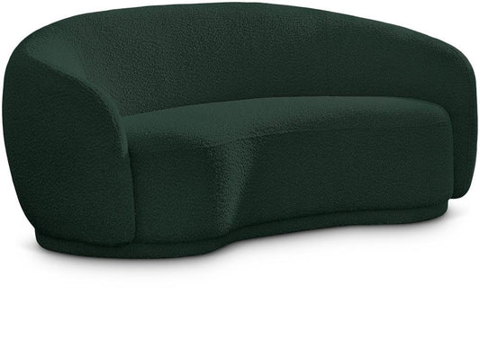 Meridian Furniture - Hyde Green Boucle Fabric Loveseat - 693Green-L veiw 1