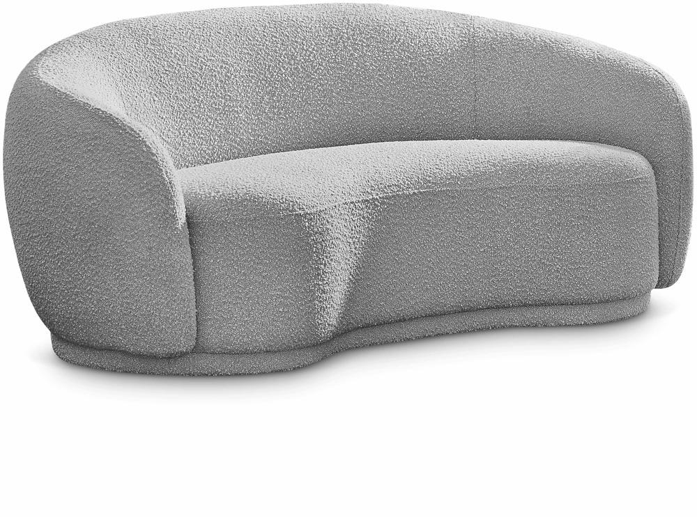 Meridian Furniture - Hyde Grey Boucle Fabric Loveseat - 693Grey-L veiw 1