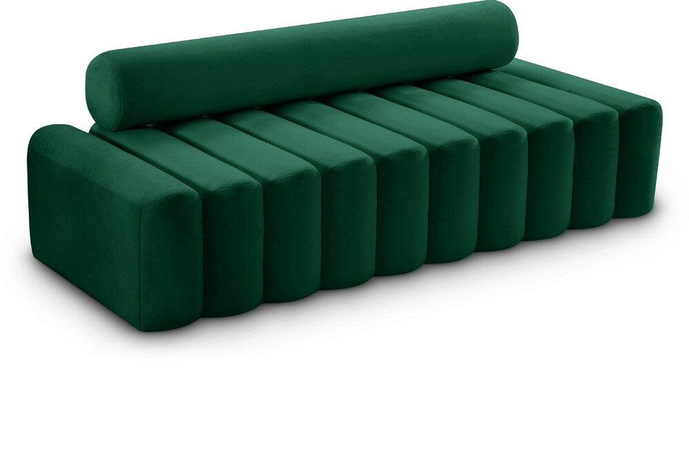Meridian Furniture - Melody Green Velvet Sofa - 647Green-S veiw 1