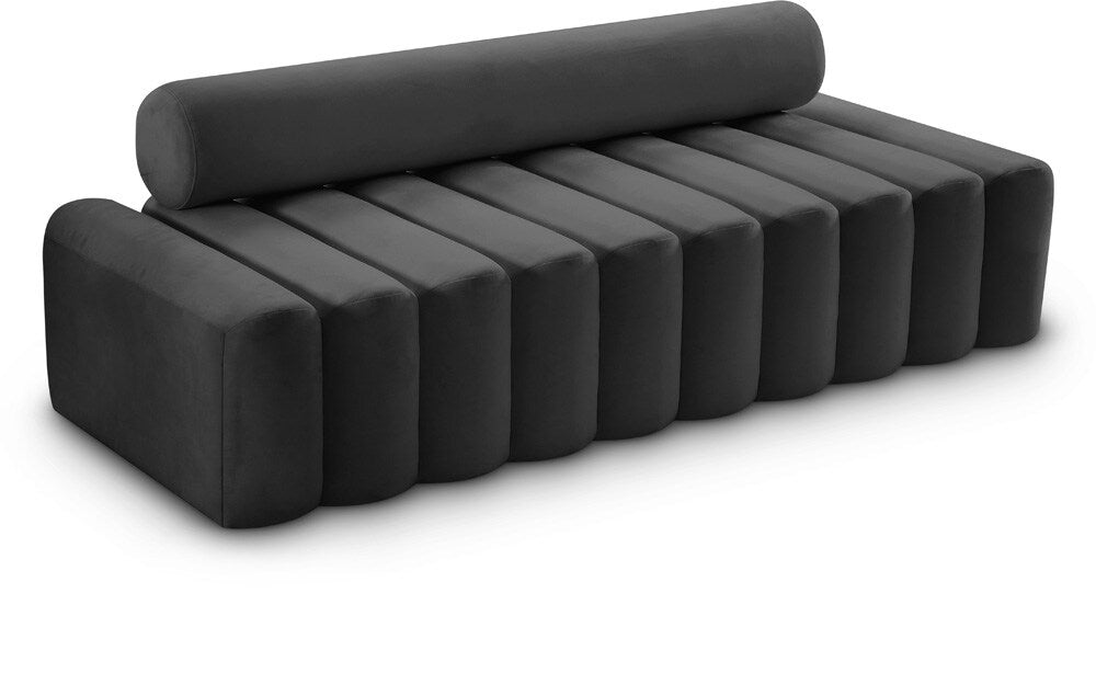 Meridian Furniture - Melody Grey Velvet Sofa - 647Grey-S veiw 1