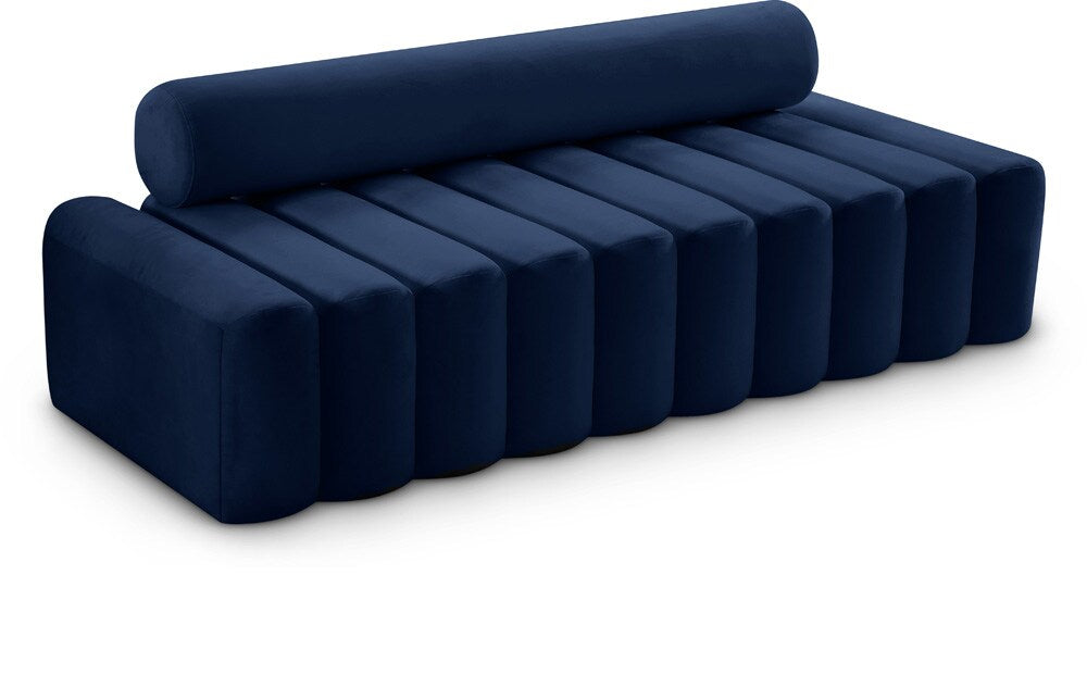 Meridian Furniture - Melody Navy Velvet Sofa - 647Navy-S veiw 1