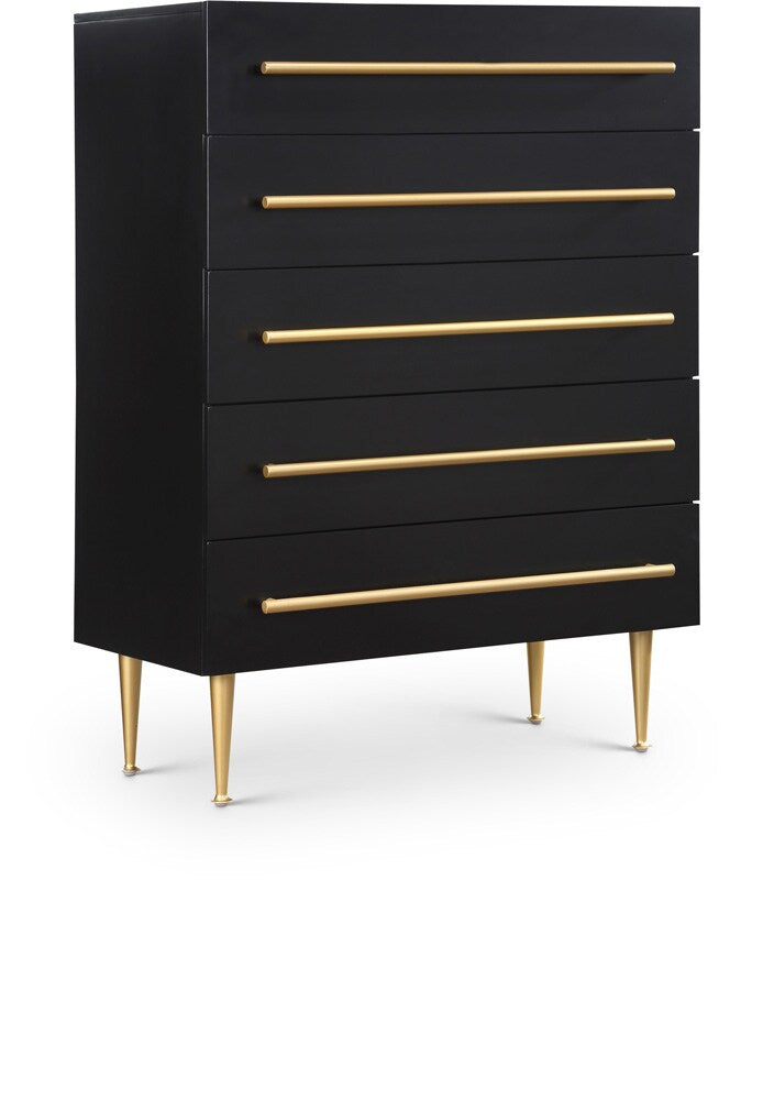 Meridian Furniture - Marisol Black Chest - 844Black-CH veiw 1