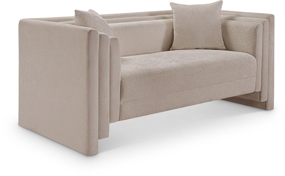 Meridian Furniture - Everett Beige Chenille Fabric Loveseat - 44068Beige-L veiw 1