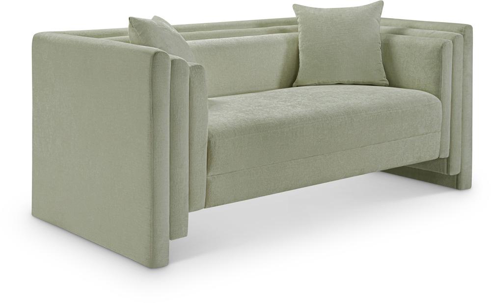 Meridian Furniture - Everett Mint Chenille Fabric Loveseat - 44068Mint-L veiw 1