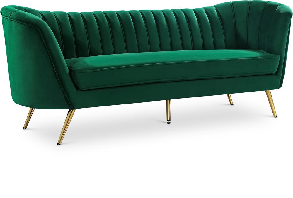 Meridian Furniture - Margo Green Velvet Sofa - 622Green-S veiw 1