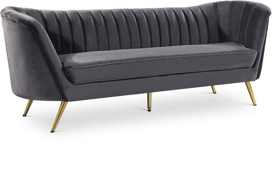 Meridian Furniture - Margo Grey Velvet Sofa - 622Grey-S veiw 1