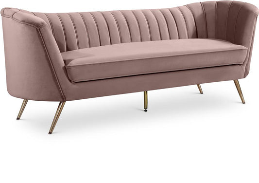 Meridian Furniture - Margo Pink Velvet Sofa - 622Pink-S veiw 1