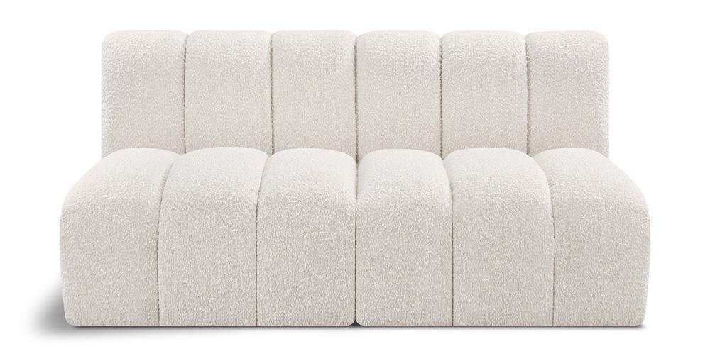 Meridian Furniture - Arc Cream Boucle Fabric Modular Sofa - 2Pc - 102Cream-S2A veiw 1