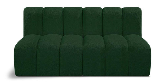 Meridian Furniture - Arc Green Boucle Fabric Modular Sofa - 2Pc - 102Green-S2A veiw 1