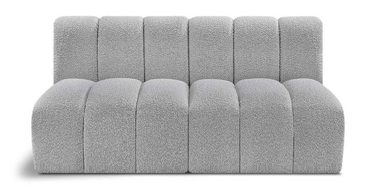 Meridian Furniture - Arc Grey Boucle Fabric Modular Sofa - 2Pc - 102Grey-S2A veiw 1