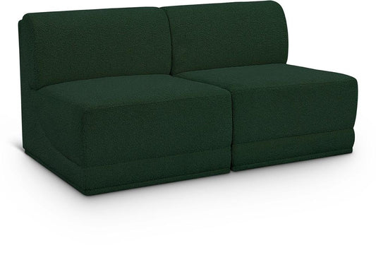 Meridian Furniture - Ollie Green Boucle Fabric Modular Sofa - 2Pc - 118Green-S60 veiw 1