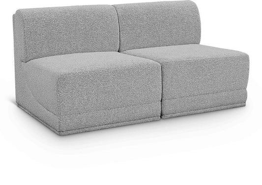 Meridian Furniture - Ollie Grey Boucle Fabric Modular Sofa - 2Pc - 118Grey-S60 veiw 1