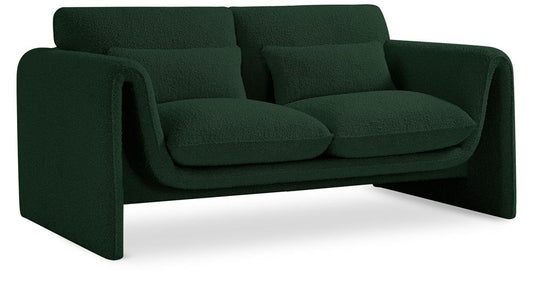 Meridian Furniture - Stylus Green Boucle Fabric Loveseat - 198Green-L veiw 1