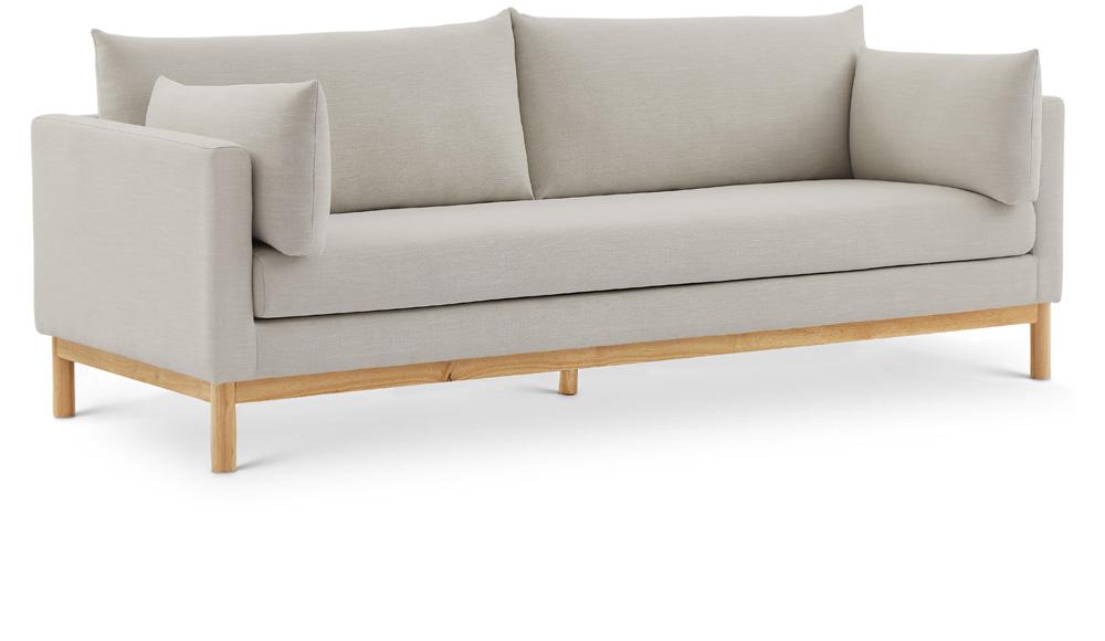 Meridian Furniture - Langham Beige Linen Textured Fabric Sofa - 157Beige-S veiw 1