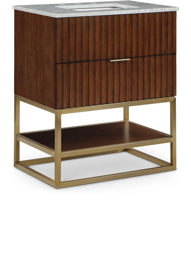 Meridian Furniture - Monad Walnut Bathroom Vanity - 404Walnut-30 veiw 1