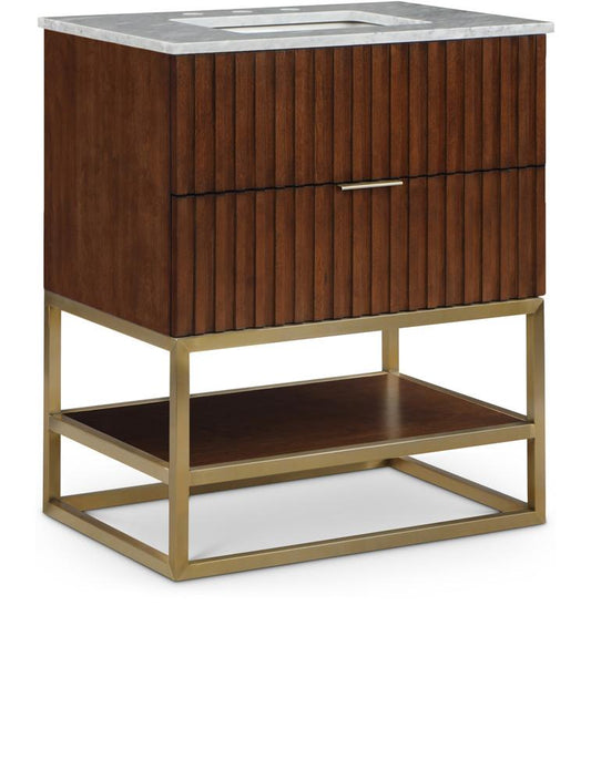 Meridian Furniture - Monad Walnut Bathroom Vanity - 404Walnut-30 veiw 1