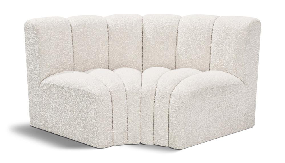 Meridian Furniture - Arc Cream Boucle Fabric Modular Sofa - 2Pc - 102Cream-S2B veiw 1