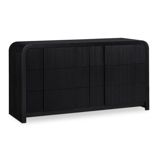 Meridian Furniture - Fluted Black Dresser - 314Black-D veiw 1