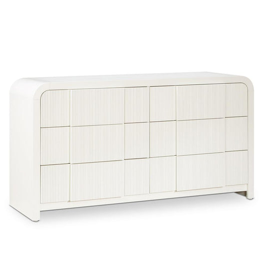 Meridian Furniture - Fluted Cream Dresser - 314Cream-D veiw 1