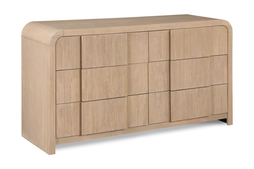 Meridian Furniture - Fluted Natural Dresser - 314Natural-D veiw 1