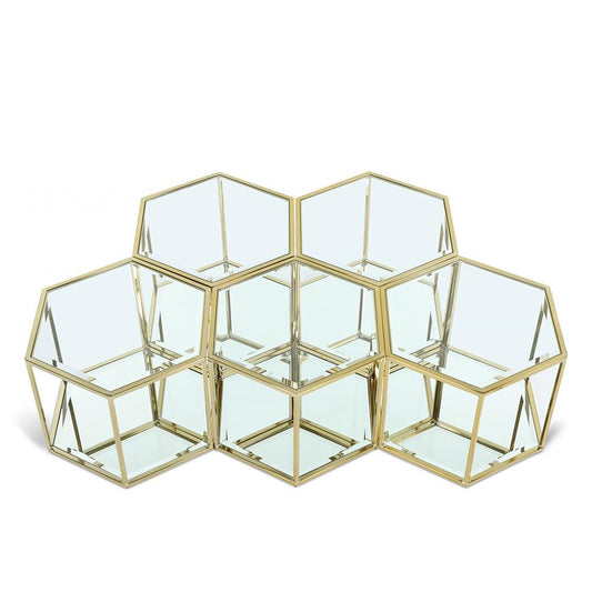 Meridian Furniture - Sei Brushed Gold Coffee Table - 5pc - 205-CT-5PC veiw 1