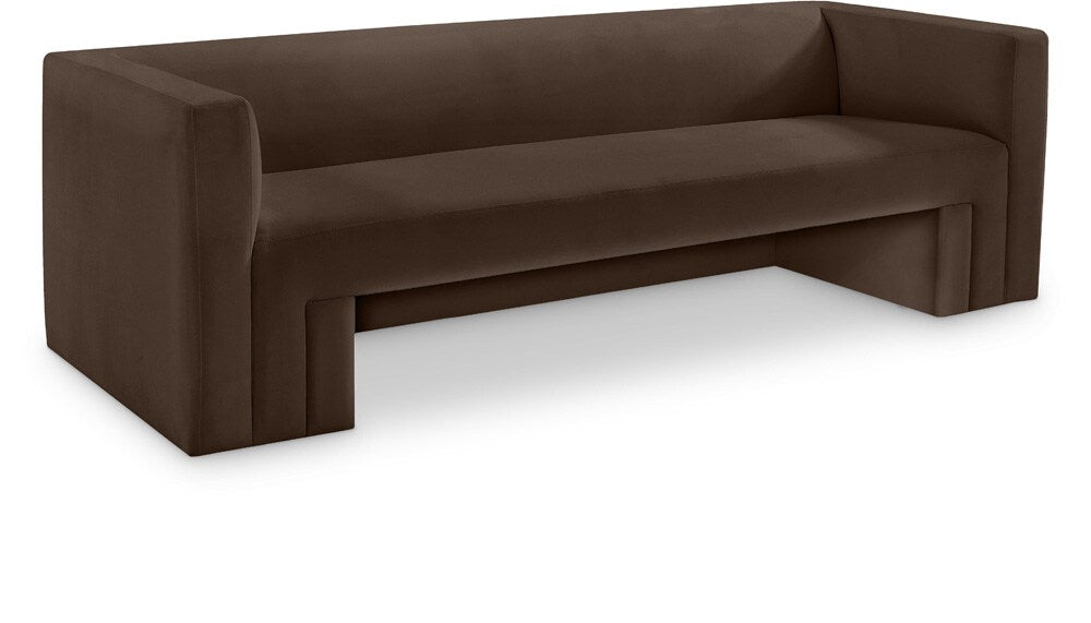 Meridian Furniture - Henson Brown Velvet Sofa - 665Brown-S veiw 1