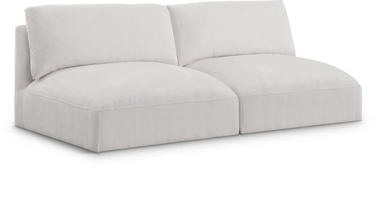 Meridian Furniture - Ease Cream Polyester Fabric Modular Sofa - 2Pc - 696Cream-S76A veiw 1