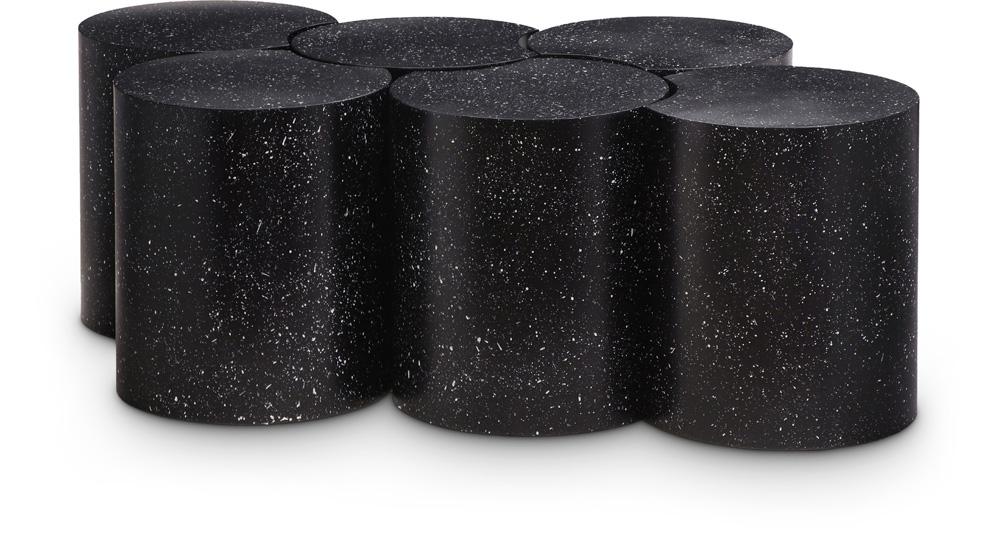 Meridian Furniture - Dimple Black Coffee Table - 6Pc - 99084Black-6B veiw 1
