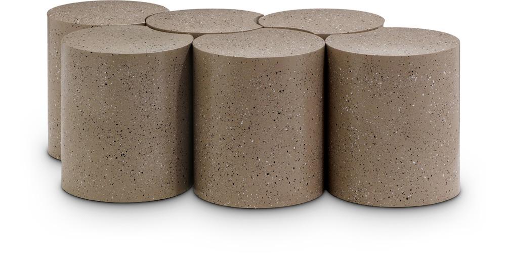 Meridian Furniture - Dimple Taupe Coffee Table - 6Pc - 99084Taupe-6B veiw 1