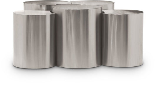 Meridian Furniture - Dimple Silver Coffee Table - 5Pc - 99081Silver-5A veiw 1