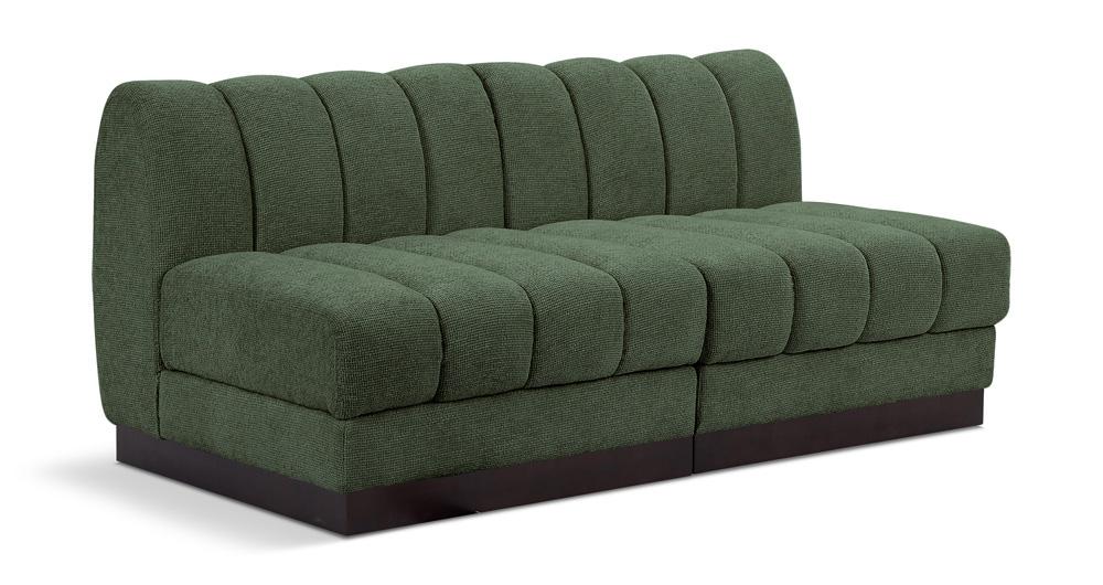 Meridian Furniture - Quinn Green Chenille Fabric Modular Sofa - 2Pc - 124Green-S64 veiw 1